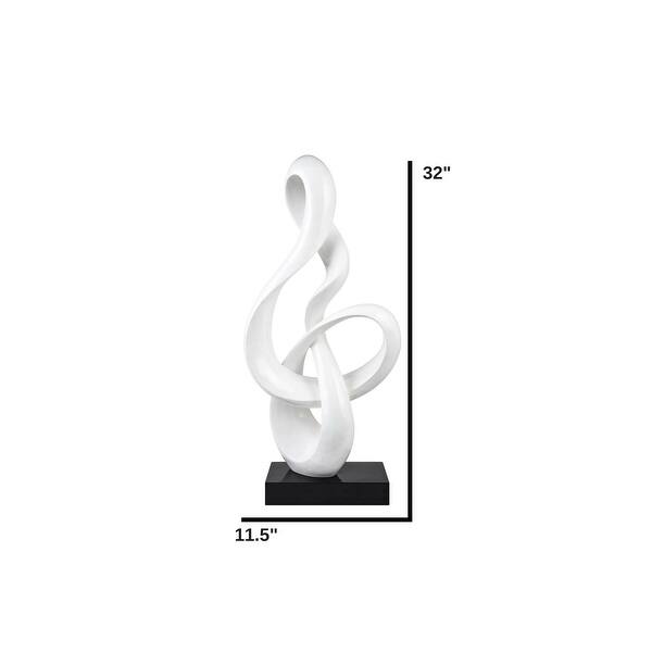 Shop Abstract Fire Red Resin Sculpture 11 5 W X 8 D X 32 H