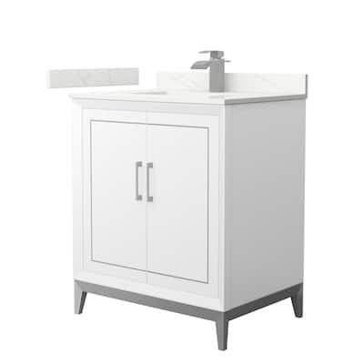 Wyndham Collection WCH515130S-QTZ-UNSMXX Marlena 30" Free Standing