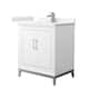 Option White / Giotto Quartz Top / Brushed Nickel