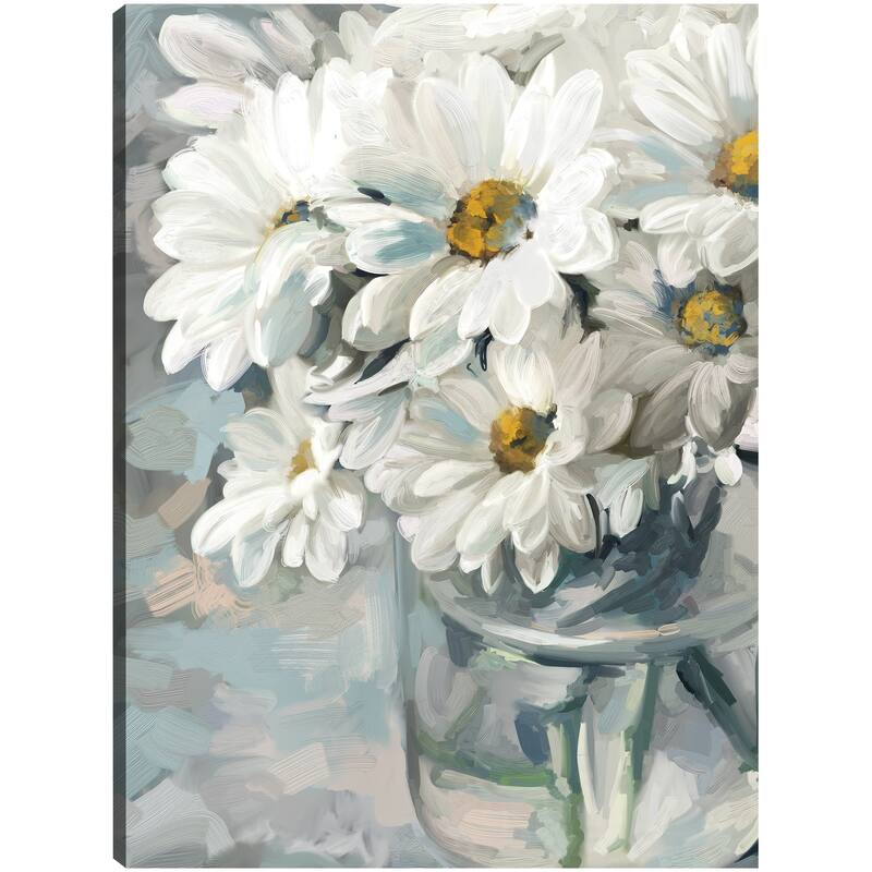 Mason Jar Bouquet II By Studio Arts Canvas Art Print