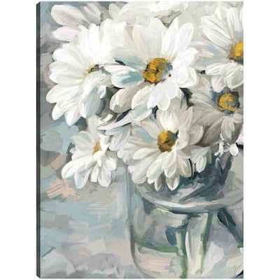Mason Jar Bouquet II By Studio Arts Canvas Art Print