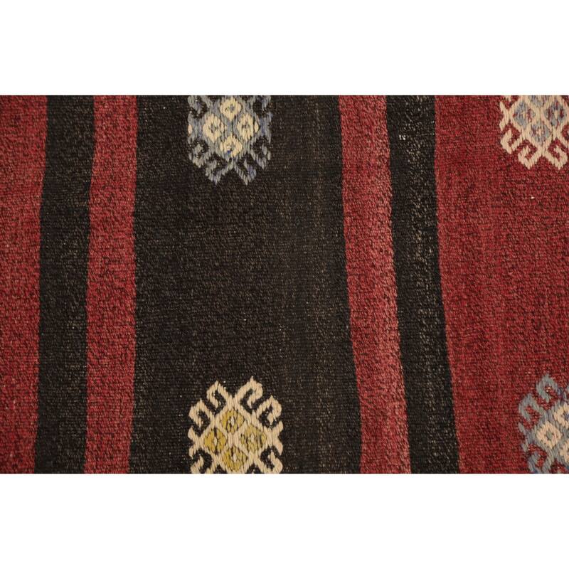 Hand Woven Oriental 100% Wool Carpet Southwestern Tribal Multi-Colored Kilim Area Rug - 10' 5'' X 6' 3''