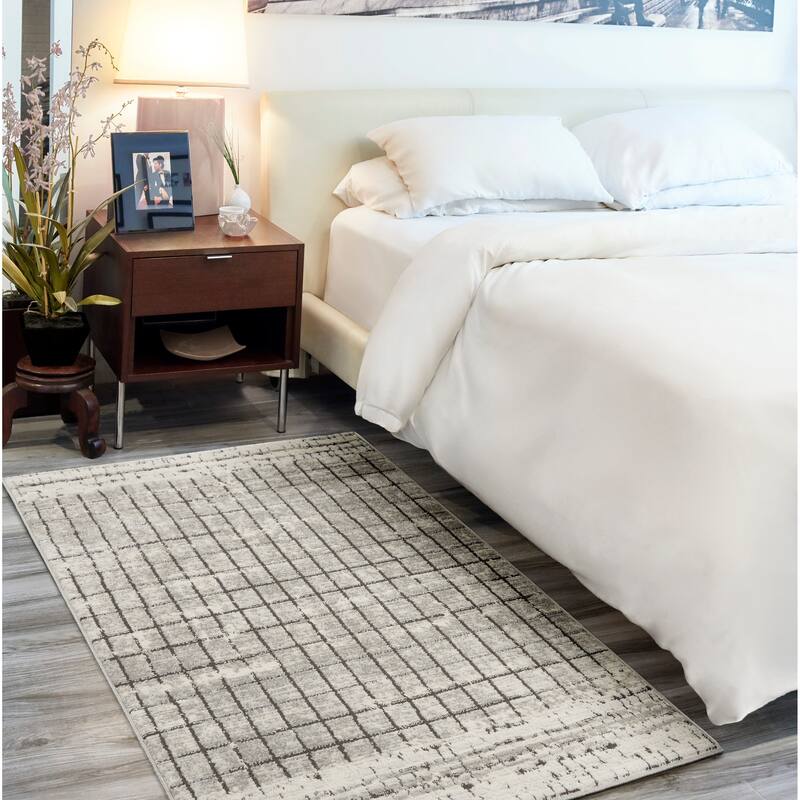Nourison Concerto Abstract Geometric Area Rug - 3' x 5' - Ivory/Grey - Rectangle