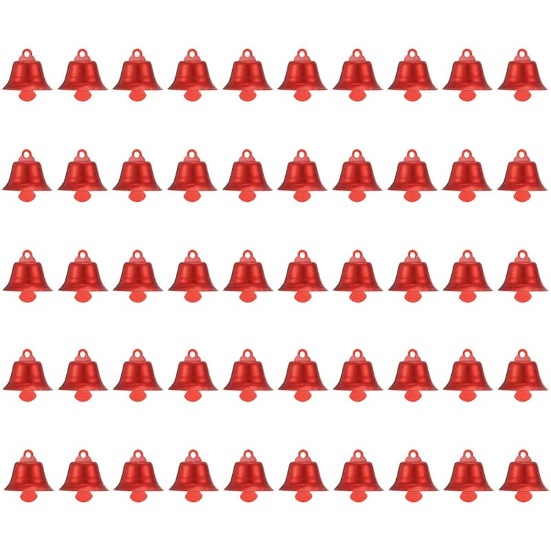 50Pcs Jingle Bells 0.9" Metal Hanging Bells