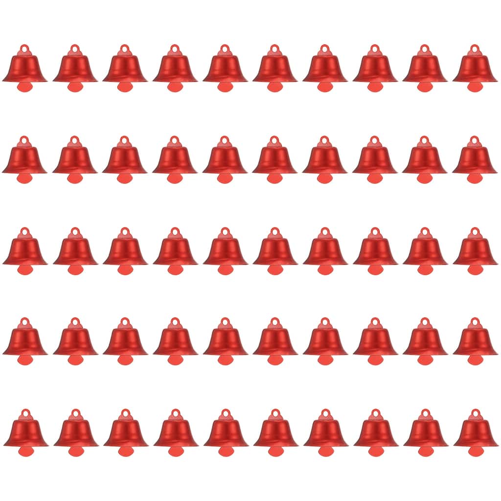 50Pcs Jingle Bells 0.9" Metal Hanging Bells