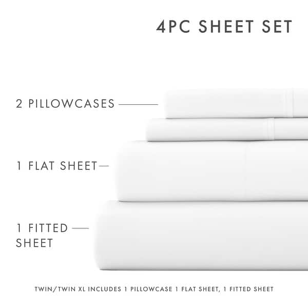 dimension image slide 8 of 15, Becky Cameron Ultra-soft Deep Pocket Microfiber Bed Sheet Set