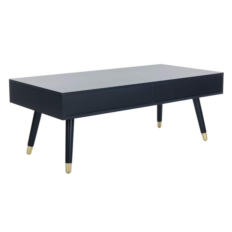 SAFAVIEH Levinson Mid-Century Gold Cap Coffee Table - 48" x 24" x 18"