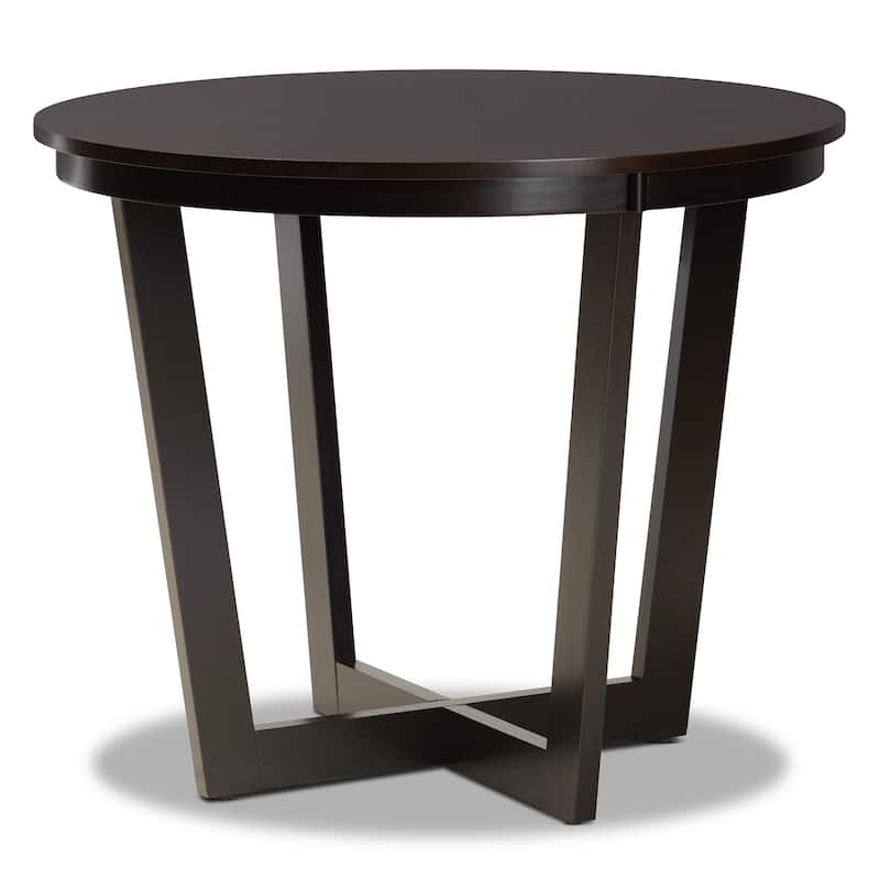 Telma Modern and Contemporary 5-Piece Wood Dining Set-Grey/Dark Brown