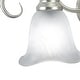 preview thumbnail 11 of 9, Bella 2-Light 19.75 in. W Brushed Nickel Bathroom Vanity Lighting Fixture, White Alabaster Scalloped Glass Shade, Reversible