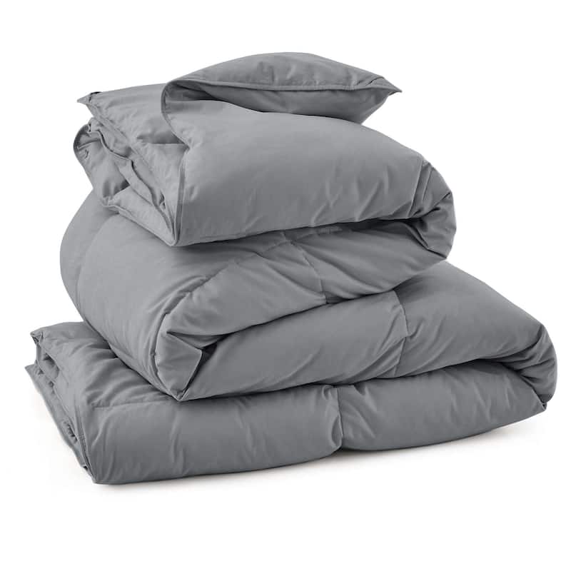 Medium Warmth All Season 600 Fill Power White Goose Feather Down Comforter Duvet Insert