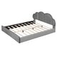preview thumbnail 6 of 13, Grey Upholstered Queen Size Platform Bed with Cloud-shaped Headboard for Kids,Adults