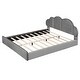 preview thumbnail 19 of 24, Upholstered Platform Bed Queen Size Bed Frame with Cloud-shaped Headboard and Footboard, No Box Spring Needed Velvet Fabric聽