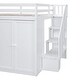 preview thumbnail 9 of 18, Merax Full Size Wood Loft Bed With Built-in Wardrobes, Cabinets and Drawers