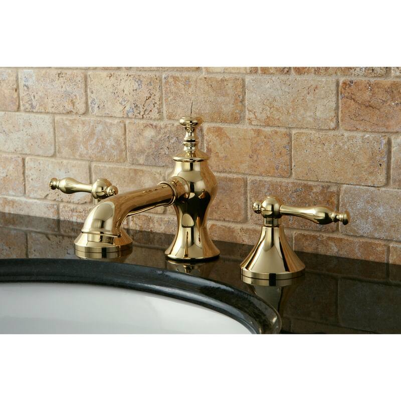 Kingston Brass Naples 1.2 GPM Widespread Bathroom Faucet with Pop-Up