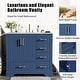 preview thumbnail 13 of 23, 36" Traditional Bathroom Vanity with Ceramics Sink, Bathroom Cabinet with Two Soft Close Doors and Four Drawers