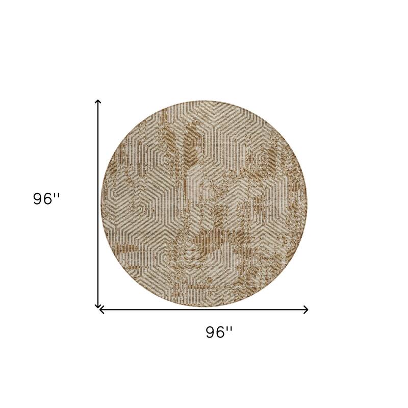 HomeRoots Geometric Transitional Rectangle Outdoor Rug