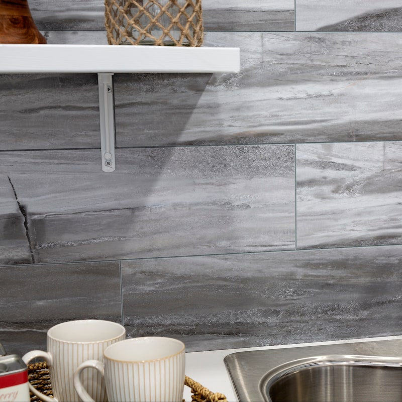 Palisade 22.8 in. x 7.31 in. Interlocking Vinyl Wall/Backsplash Panels