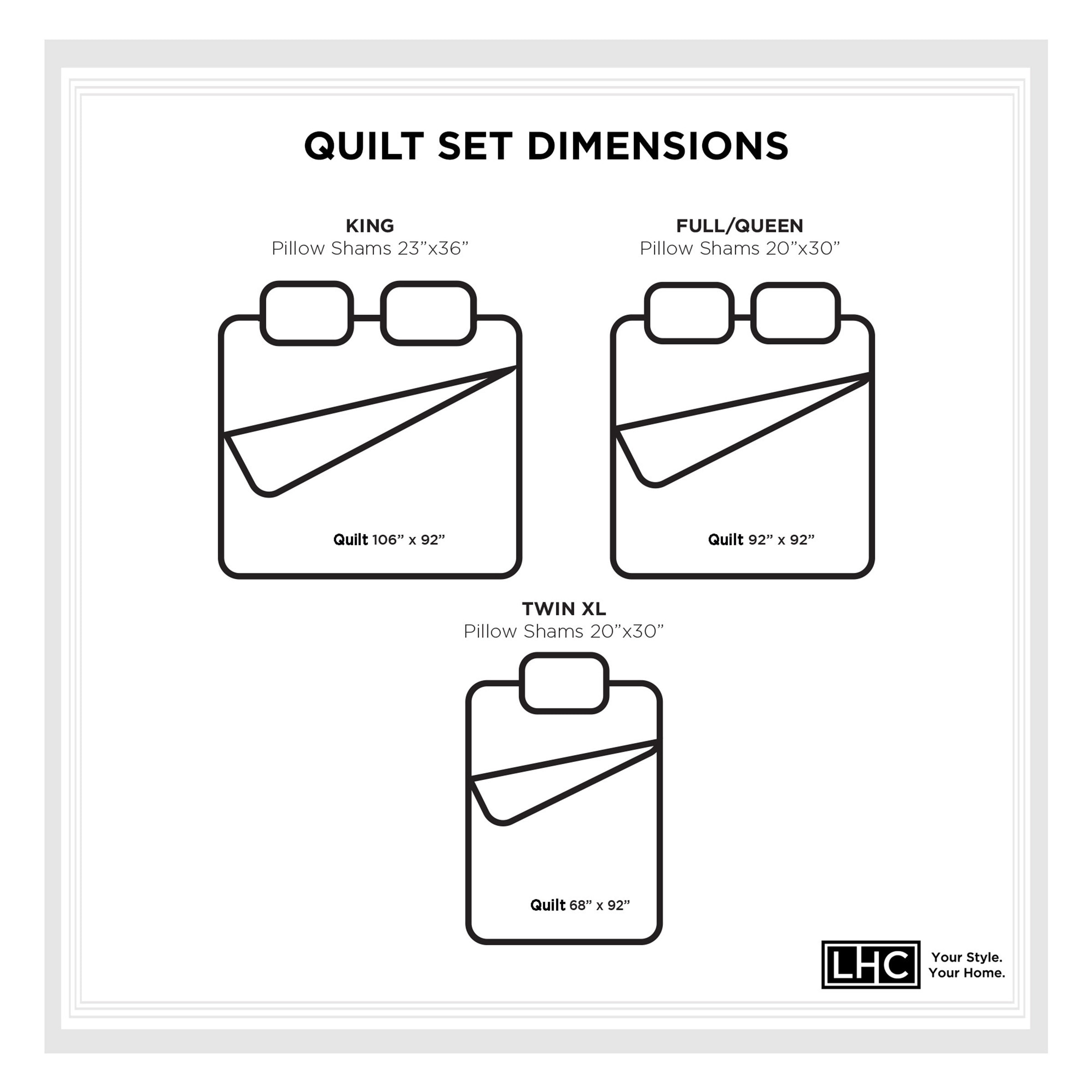 King size shams sales dimensions