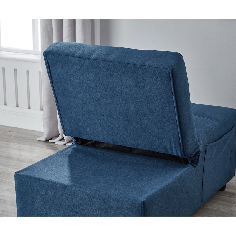 Roomfitters Modern "Recliner Chair Bed" for Living Room and Bedroom, Linen Fabric, Comfortable and Stylish