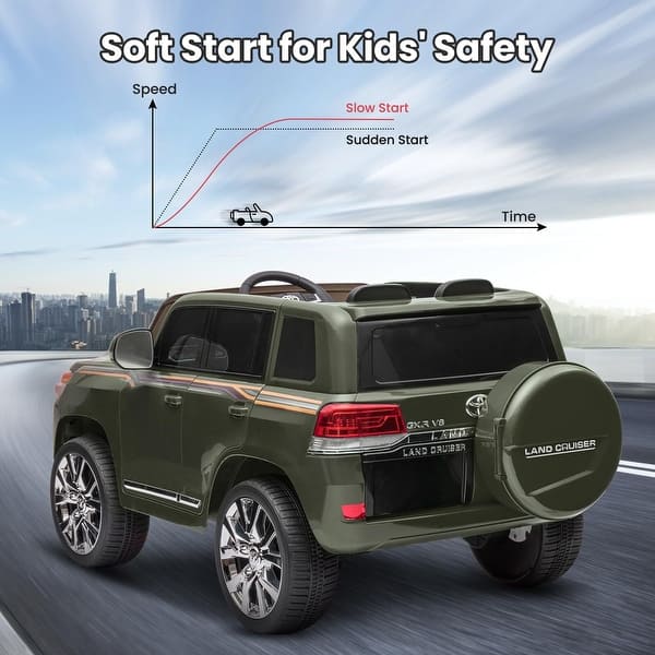 dimension image slide 0 of 3, Electric Kids Ride-On Car SUV - 2 Seater Licensed Land Cruiser