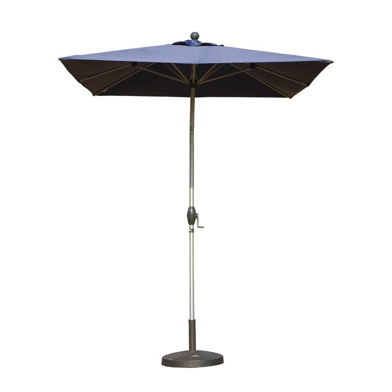 Rectangle Patio Umbrella with Crank Lift and Tilt Function 