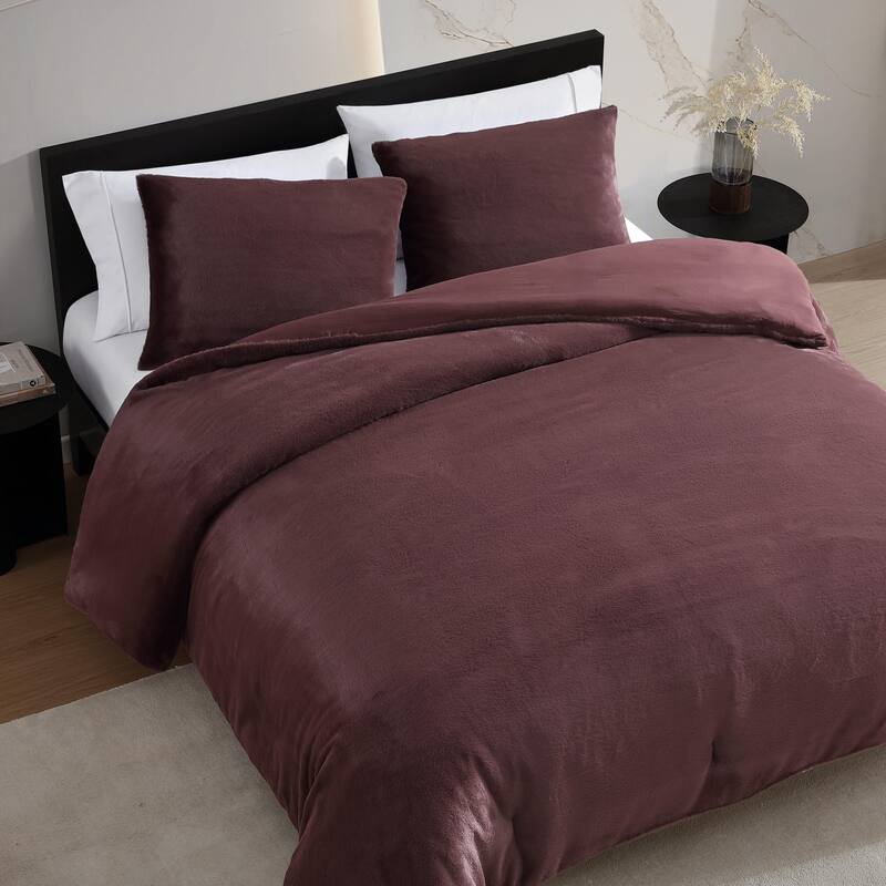 Vera Wang Signature Solid Red Reversible Comforter Set