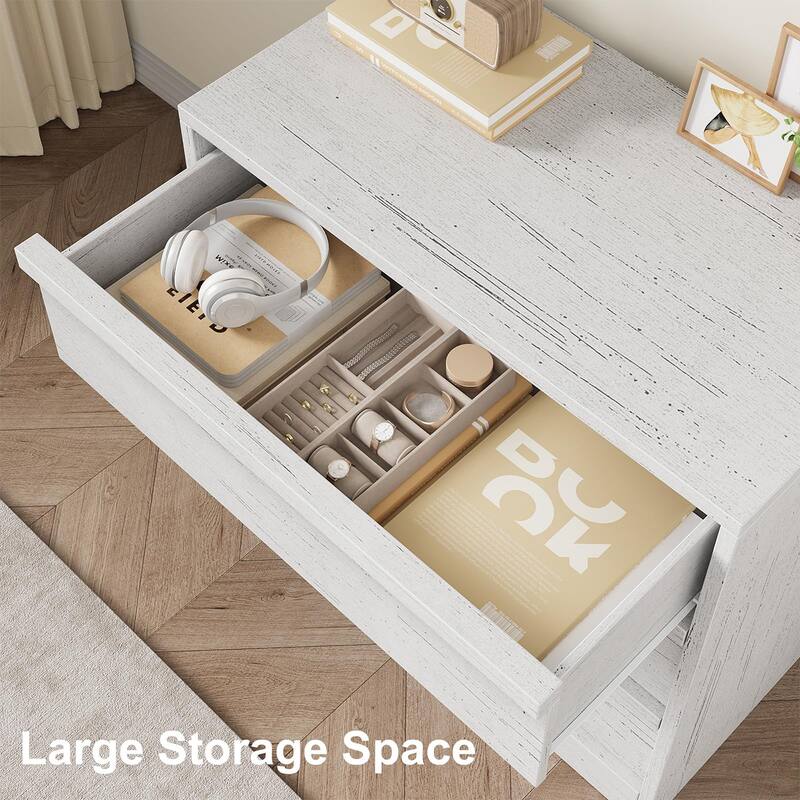 3/4 Drawer Dresser for Bedroom, Nightstand Chest of Drawers with Large Storage, Dresser Organizer Bedside Table