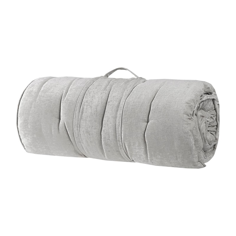 Poly Chenille Lounge Floor Pillow Cushion - Grey