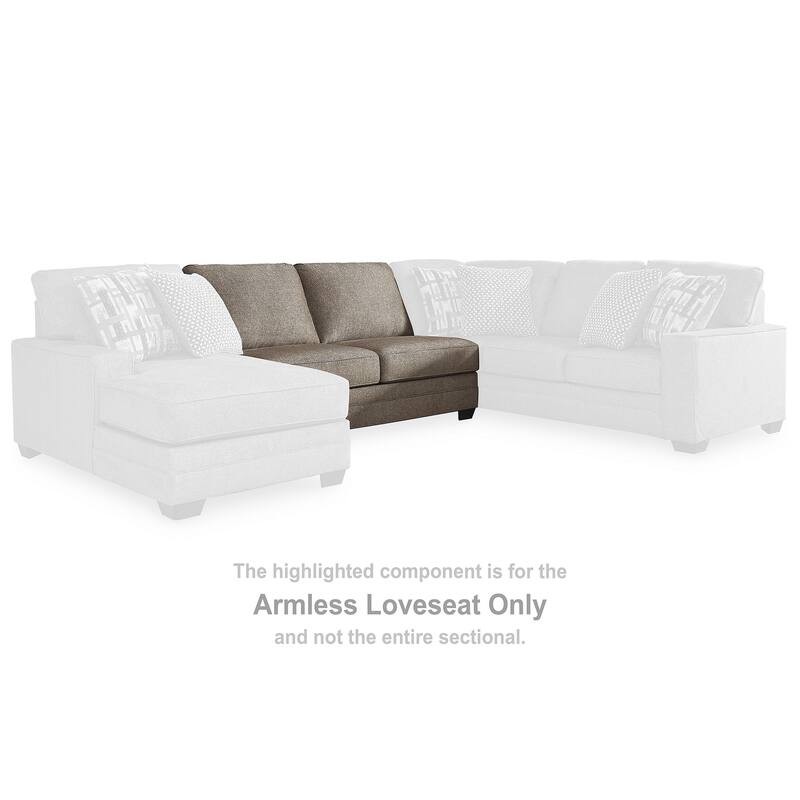 Signature Design by Ashley Cannonbrook Brown 3-Piece Sectional with Chaise - 139" W x 69" D x 40" H