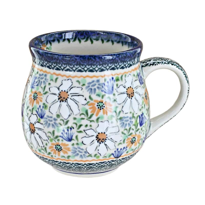 Blue Rose Polish Pottery K04D Galia Large Bubble Mug