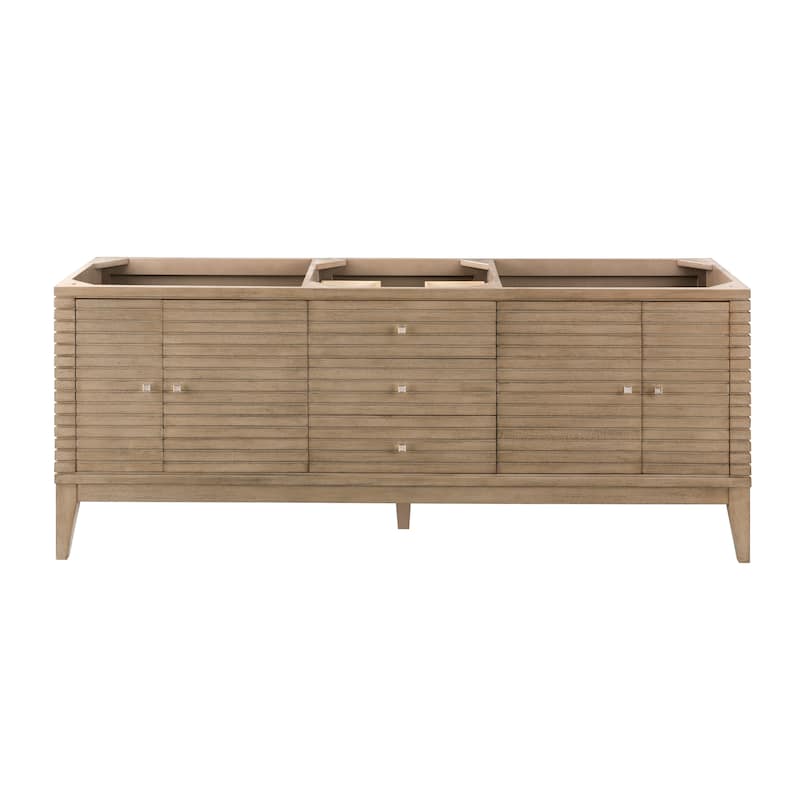 James Martin Vanities Linear 72" Single Vanity, Whitewashed Walnut - Whitewashed Walnut Cabinet Base Only - No Top
