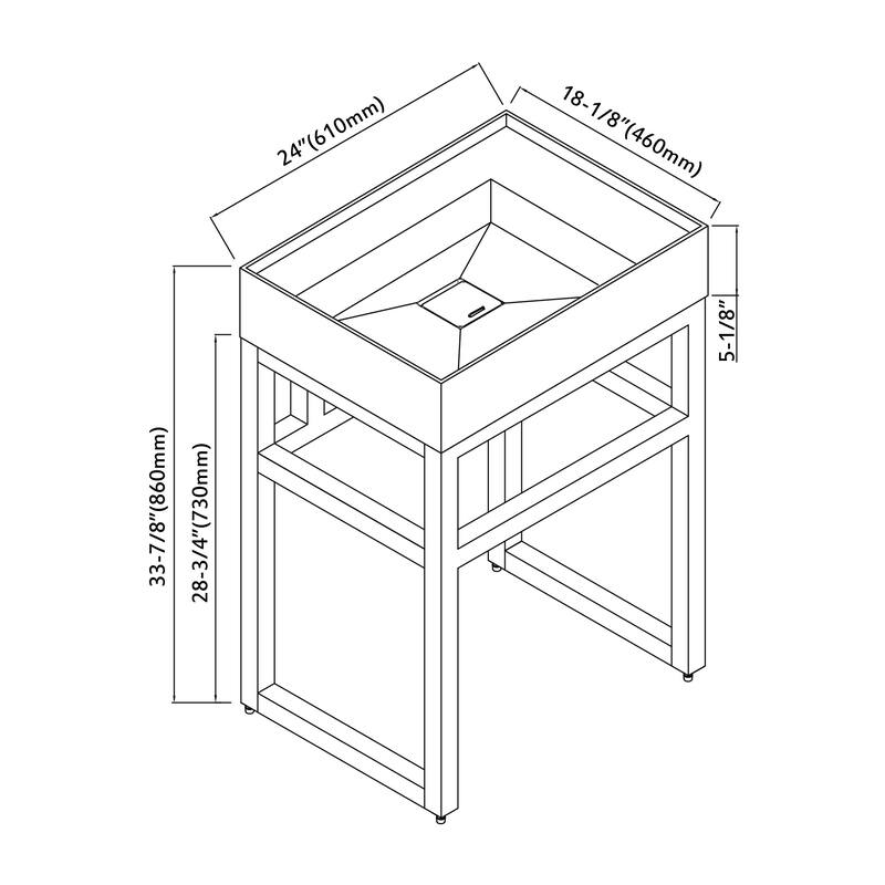 Stafford 24" Single Bathroom Sink