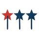 preview thumbnail 8 of 6, Glitzhome Set of 3 Wooden Patriotic Star Yard Stakes