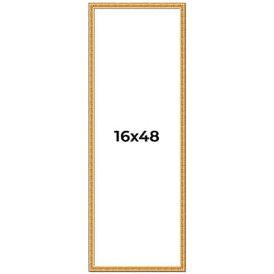 16x48 Frame Gold Real Wood Picture Frame Width 1 inches | Interior