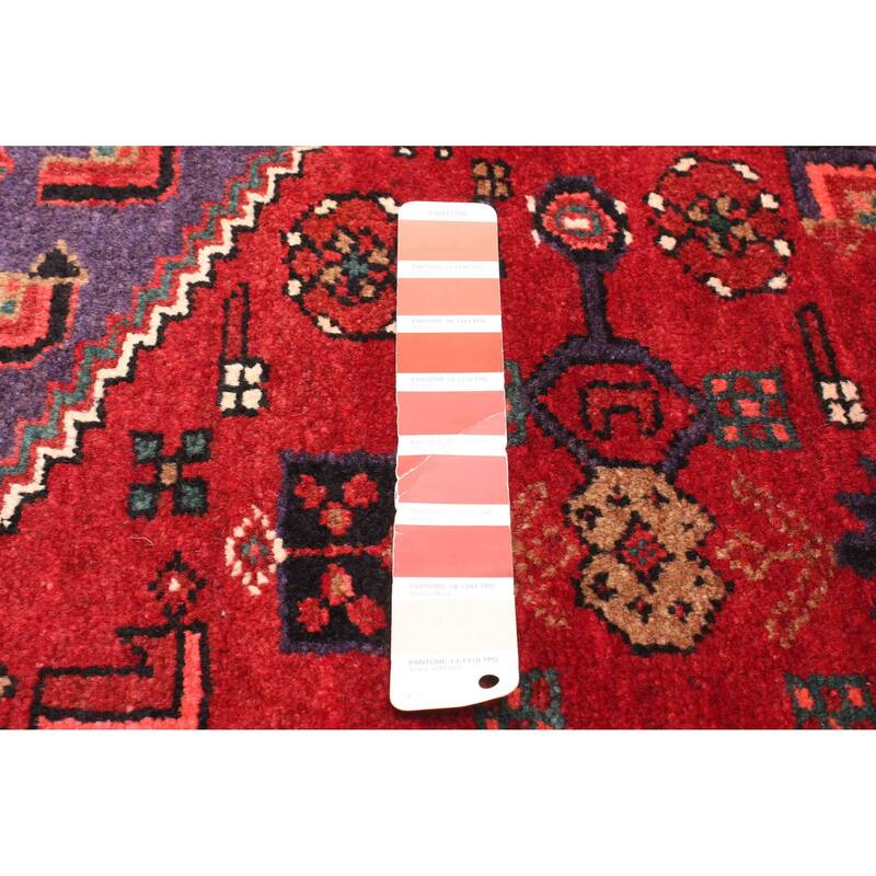 ECARPETGALLERY Hand-knotted Andelz Red Wool Rug - 4'10 x 7'1