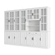 preview thumbnail 36 of 82, White Buffet Sideboard & Curio Bookcase Cabinet with Glass Doors