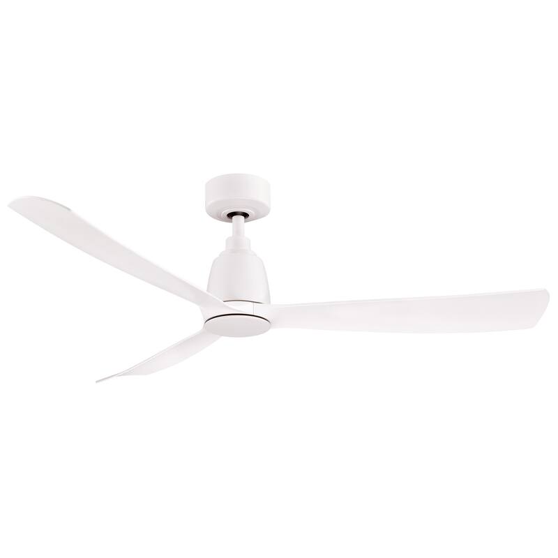 Fanimation Kute 52 inch Indoor/Outdoor Smart Ceiling Fan with Remote - Matte White - Hardwired