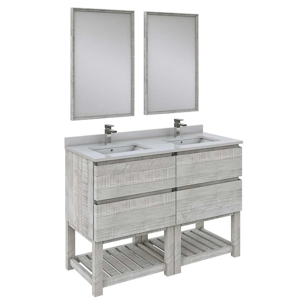 Fresca Formosa 48 Double Sink Bathroom Vanity With Open Bottom In Ash 48 Overstock 34030504