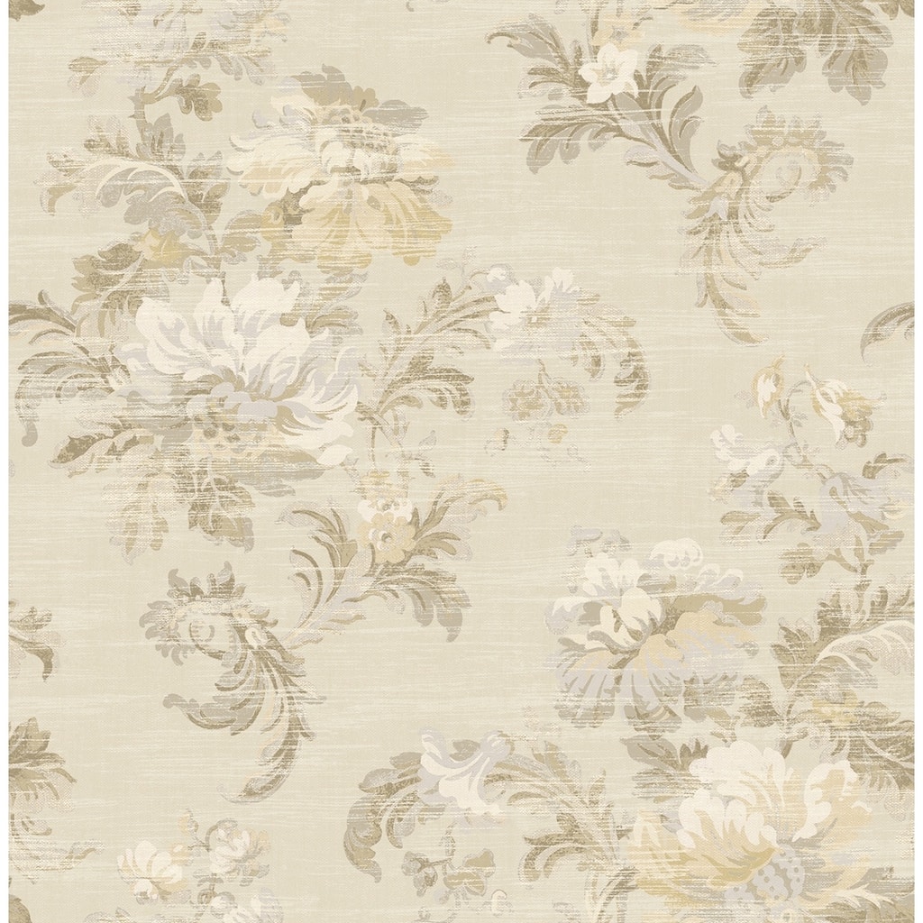 Seabrook Designs Corby Floral Unpasted Wallpaper
