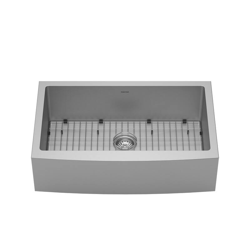 Karran Farmhouse/Apron Stainless Steel 33 in. Single Bowl Sink Kit
