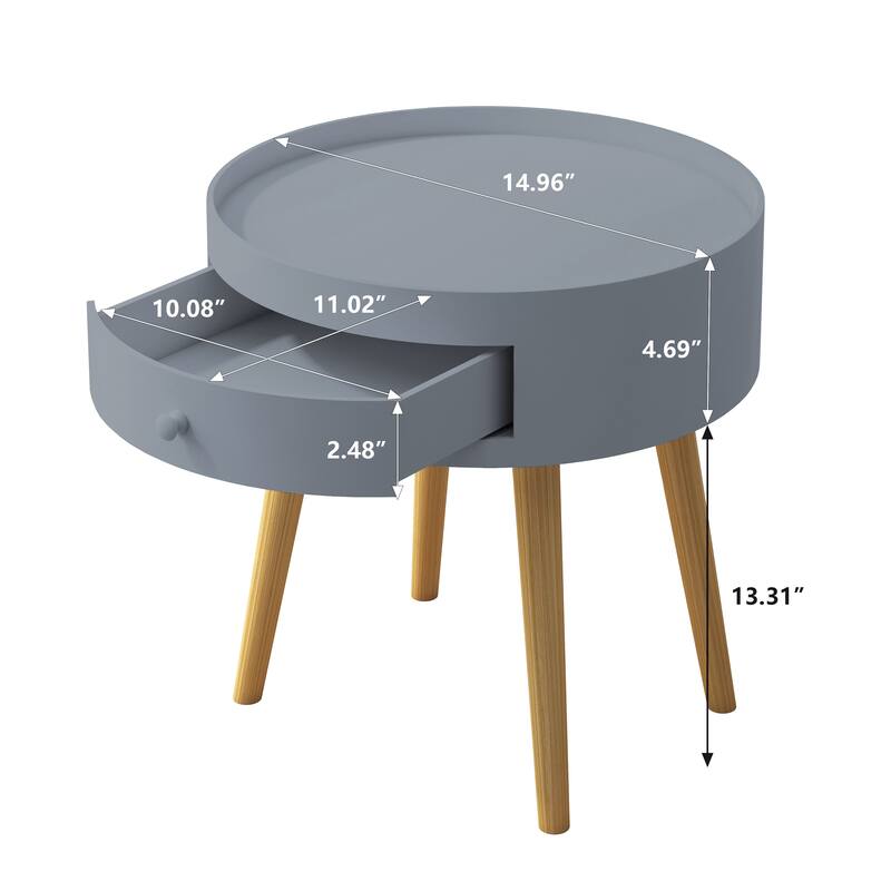 Modern Coffee Table Bedside Table, Sofa Side Table with Drawer