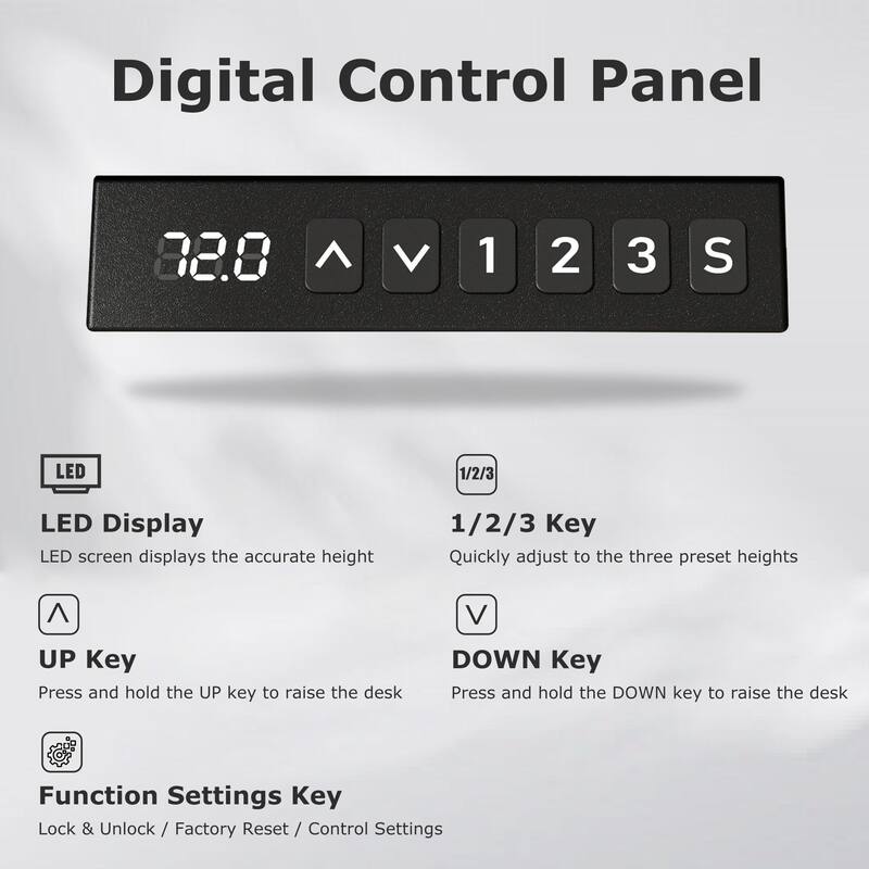 Javlergo Standing Desk, Adjustable Height Electric Sit Stand Up Down Computer Table, Ergonomic Rising Modern Lift Motorized