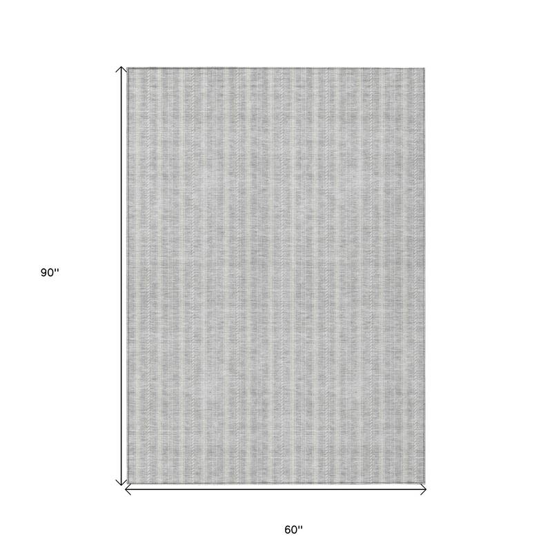HomeRoots Striped Transitional Rectangle Outdoor Rug