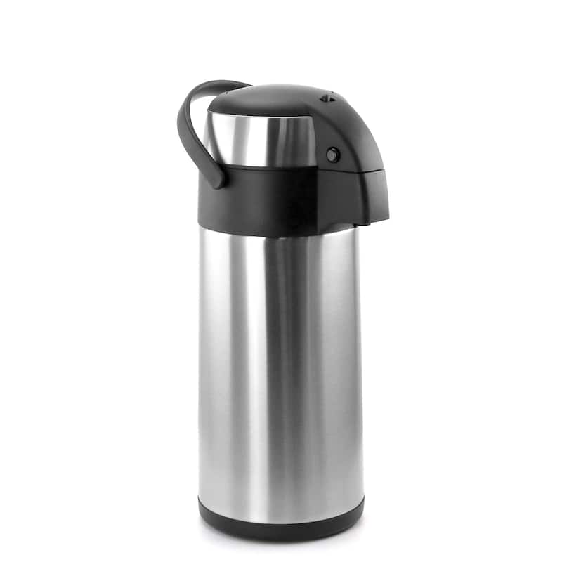 MegaChef 5 Quart Stainless Steel Airpot, Hot Water Dispenser for Coffee and Tea