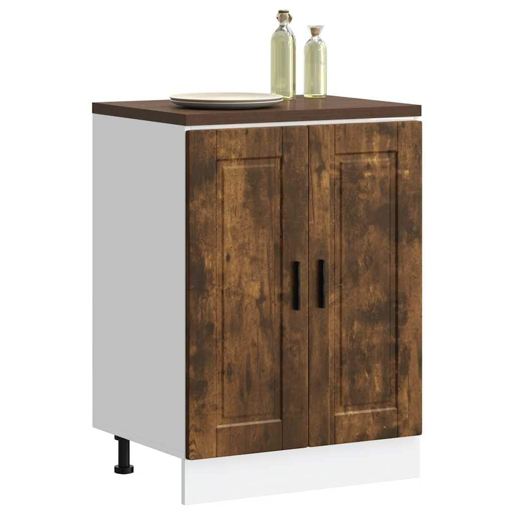 vidaXL Kitchen Base Cabinet Smoked Oak Engineered Wood - 18.1 x 23.6 x 32.1