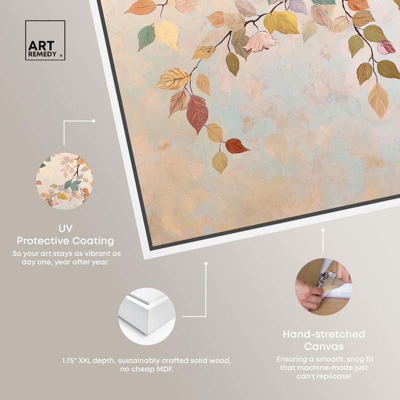 Leaf Swirl Canvas by Art Remedy
