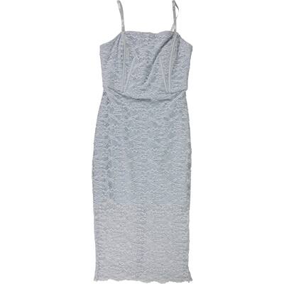 GUESS Womens Sabet Corset Dress,, Blue, Medium