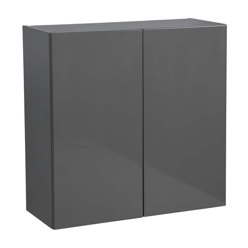 24" x 30" Wall Cabinet-Double Door-Grey - 24 x 30 x 12