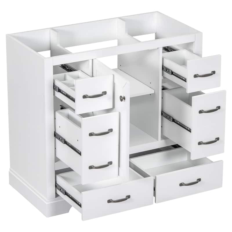 36 in. W x 18 in. D x 33 in. H Freestanding Bath Vanity Cabinet without Top in White - 36 in.