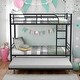 preview thumbnail 37 of 54, Full Size Loft Bed with Built-in L-Shaped Desk and Storage Shelves Black